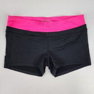 Jillian Michaels Impact Womens XL Be Awesome Black & Hot Pink Fitness Gym Shorts